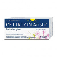 Цетиризин от аллергии CETIRIZIN Aristo bei Allergien 10 mg Filmtabletten 50 шт Aristo Pharma